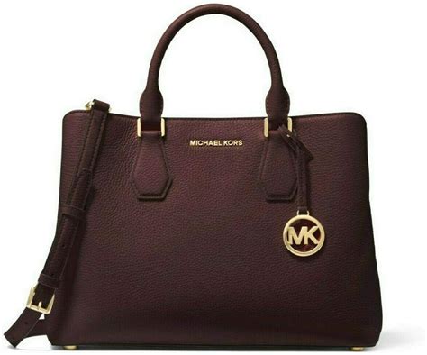 michael kors camille large leather satchel barolo|Michael Michael Kors Camille Large Satchel .